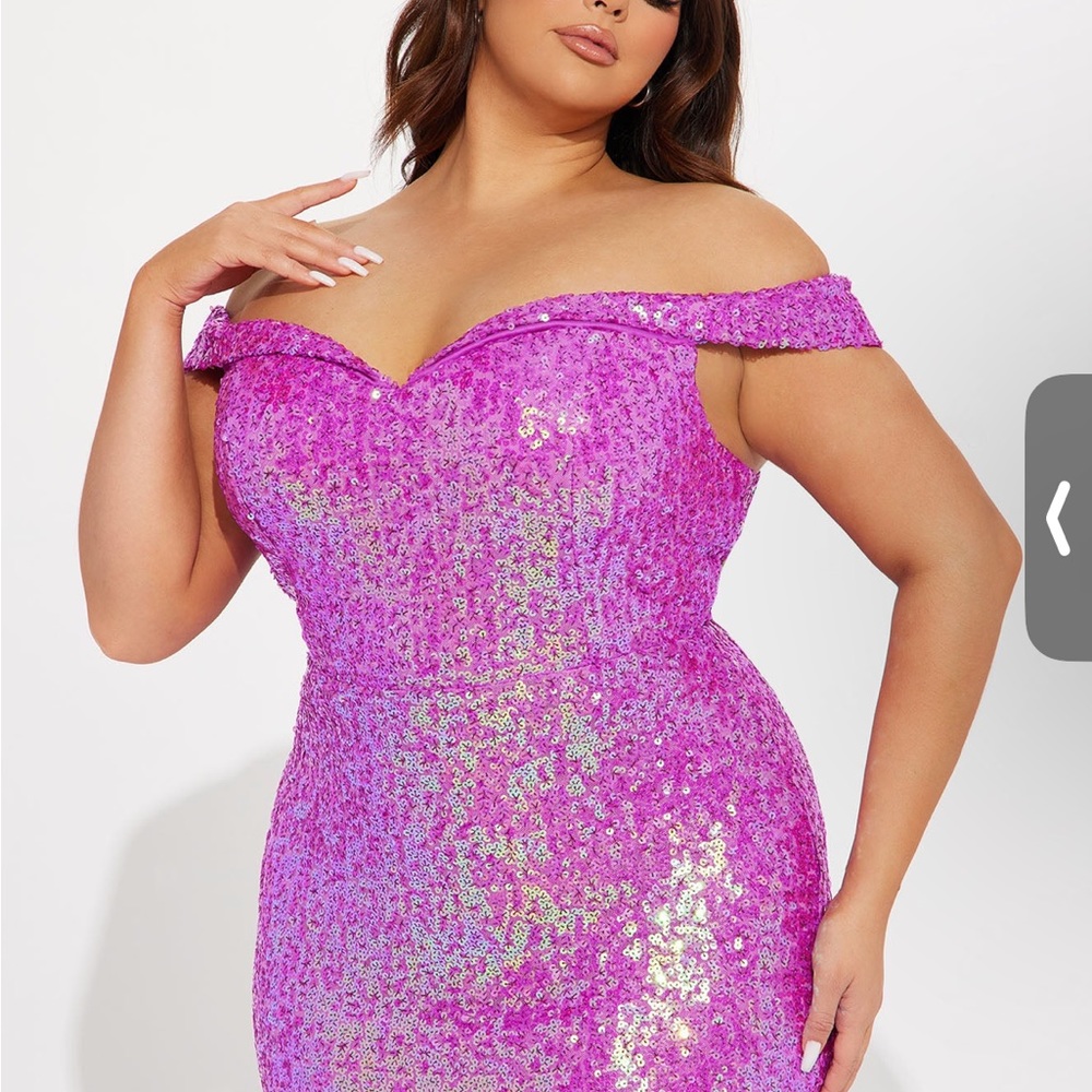 Never worn plus size sequin, formal gown
